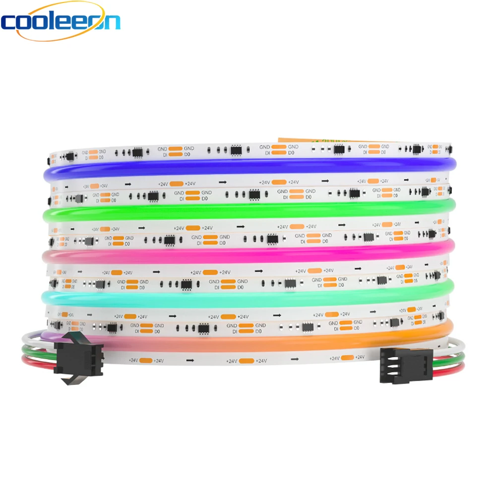 12V 24V Адресуемая Светодиодная лента WS2811 Белый Черный PCB Dream Color 720 светодиодов RGB-IC пикселей SPI FOB