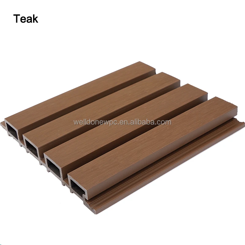 Factory Cheap Price Exterior Wall Decoration Panel Cladding Siding Or Facades Wpc Fluted Wall Panel