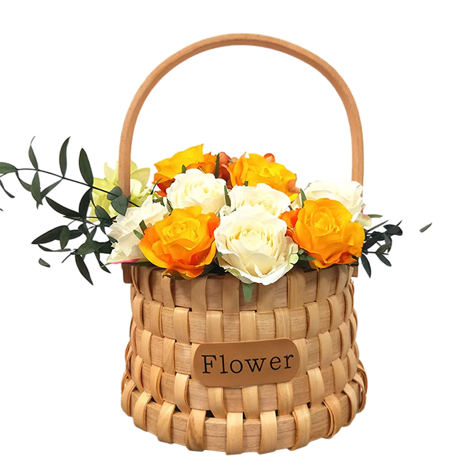 Цветочные корзины детские танцевальные реквизиты бамбуковые тканые цветочные корзины для дома Свадебные украшения розы