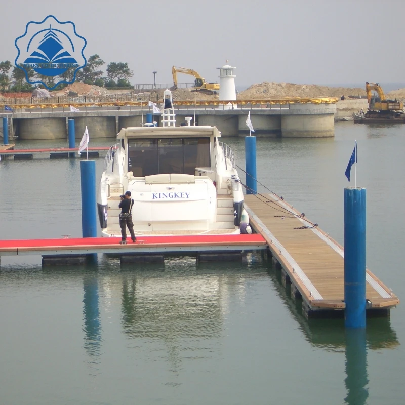 shore ramp Floating bridge aluminum floating pontoon Boat Gangway