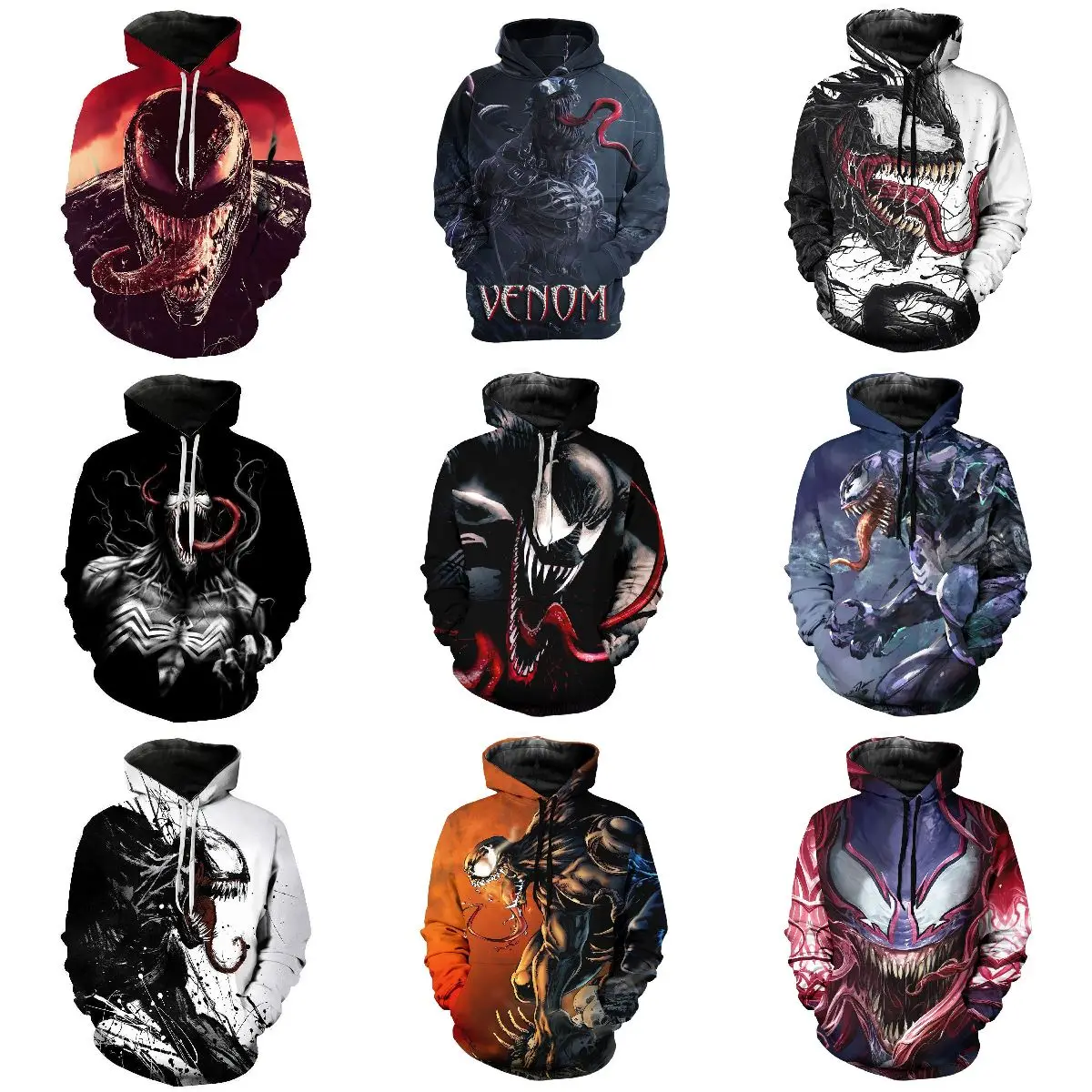 2021 hot-selling venom jacket ornaments dolls office car Custom Leisure sports 3D printing hoodie ornaments