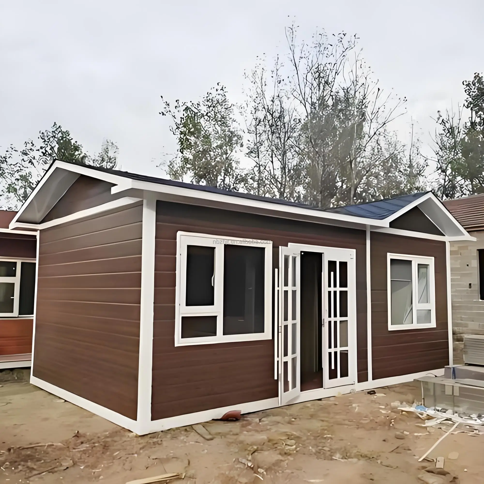 Rapid assembly of temporary dormitories and offices for container houses and mobile board building product types