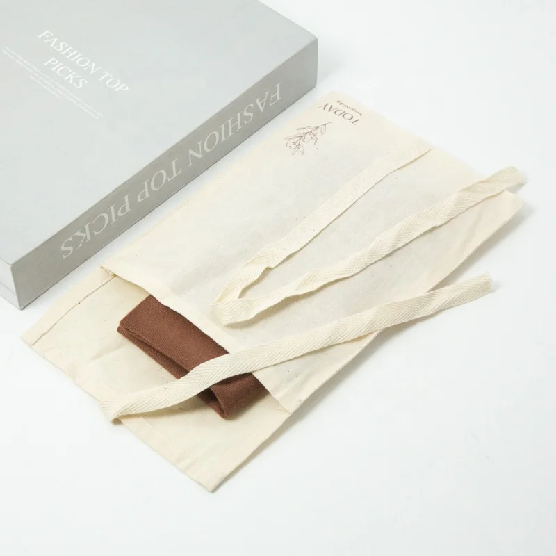 Custom logo printing Cotton envelope drawstring bag Natural Luxury Promotional product Envelope Dust Bag