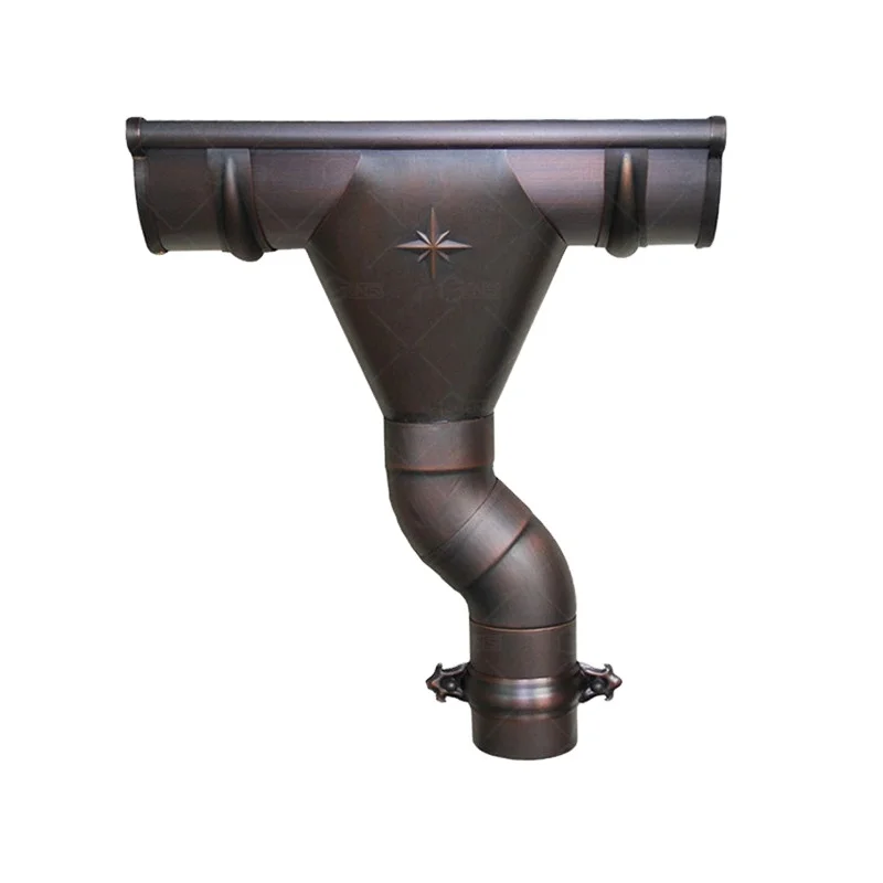 Copper conductor head Roof Rain Water Gutter And Downspout Factory Wholesale Price Roof Drainage Metal Gutter Water Collectors