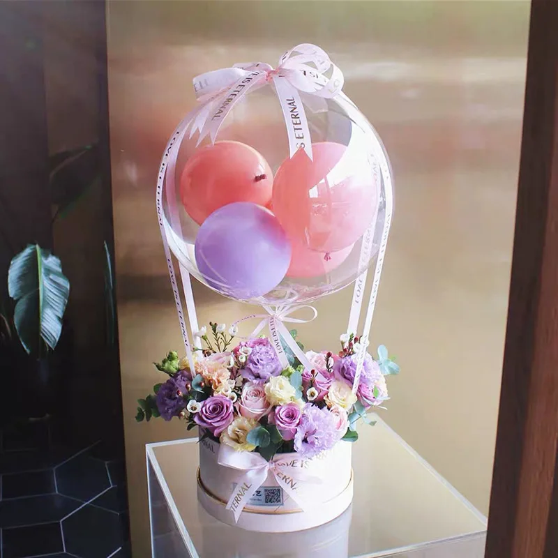 Flower BOBO Balloon Bouquet Bobo Balloon Flower Basket For Birthday Balloon Bouquet
