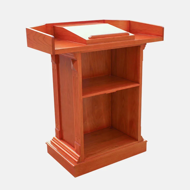 Solid wood furniture wooden church podium for speech and lectern conference room rostrum podium stand