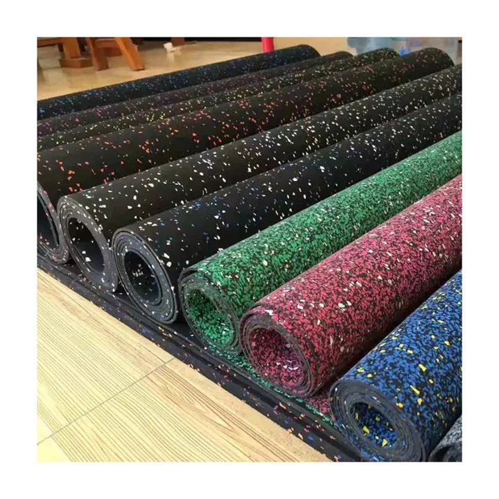 Noise Reduction Soft Gym Rubber Sports Flooring Roll with Epdm Granules