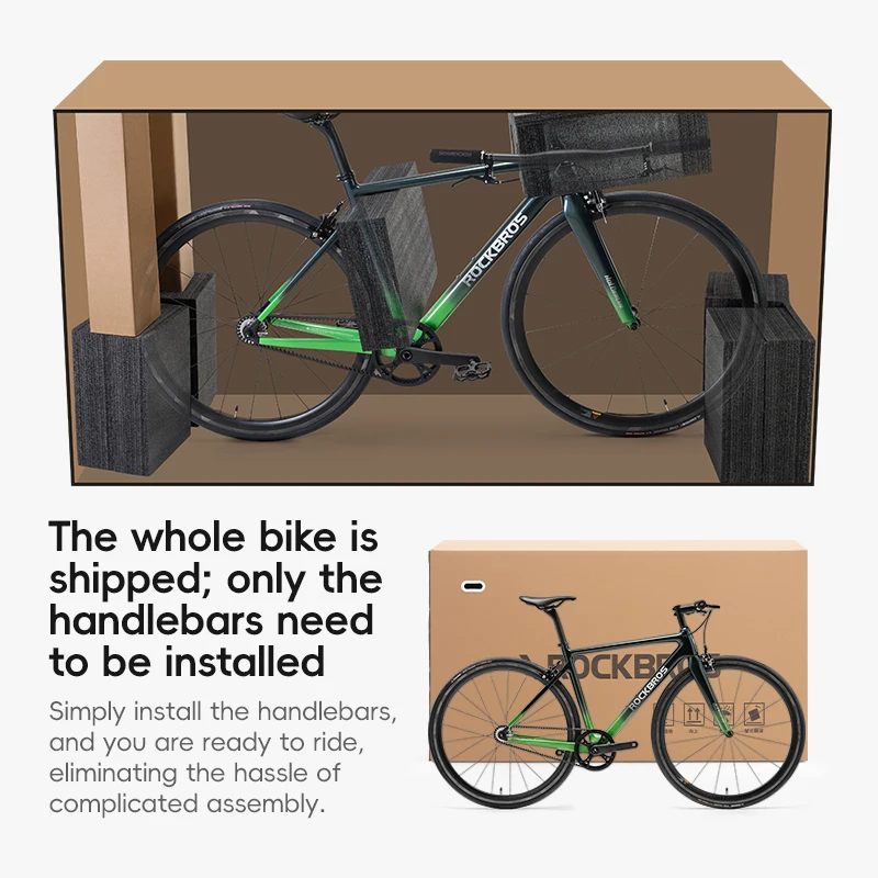 ROCKBROS Carbon Fiber Bike Tire Carbon Road Bike With 21 Speed Full Professional Road Bike Full Carbon Road Bicycle