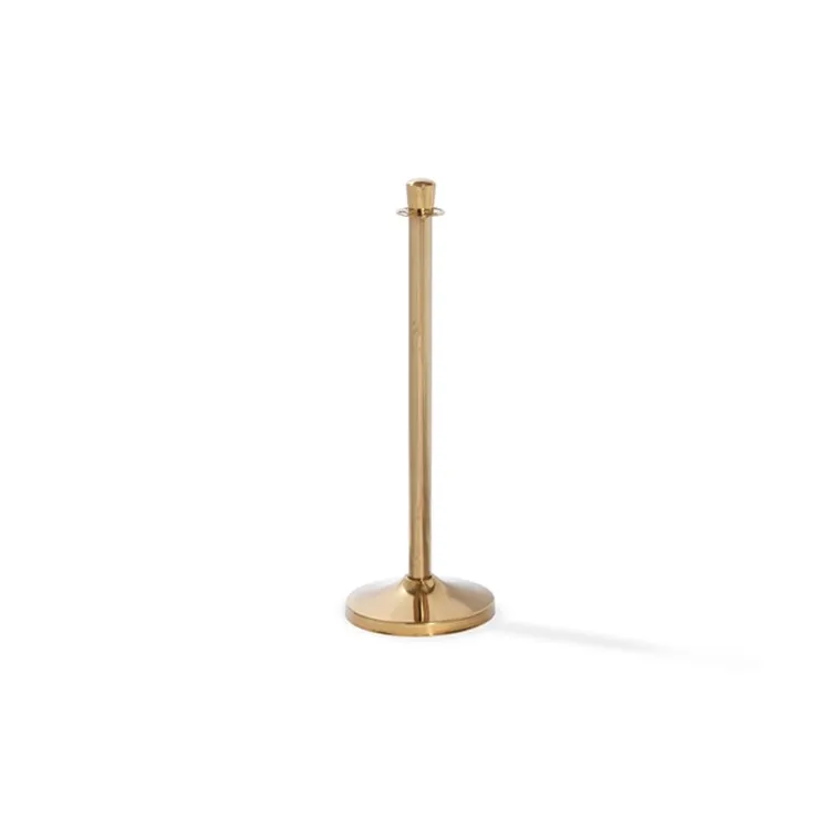 Rope Barrier Stanchion Queue Rope Barrier Posts Stands Crowd Control Brass Rectangular Top Distancing