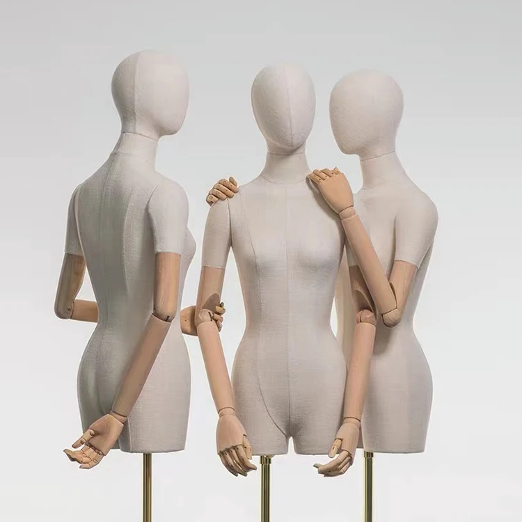 Fashion female display mannequins torso half body mannequin
