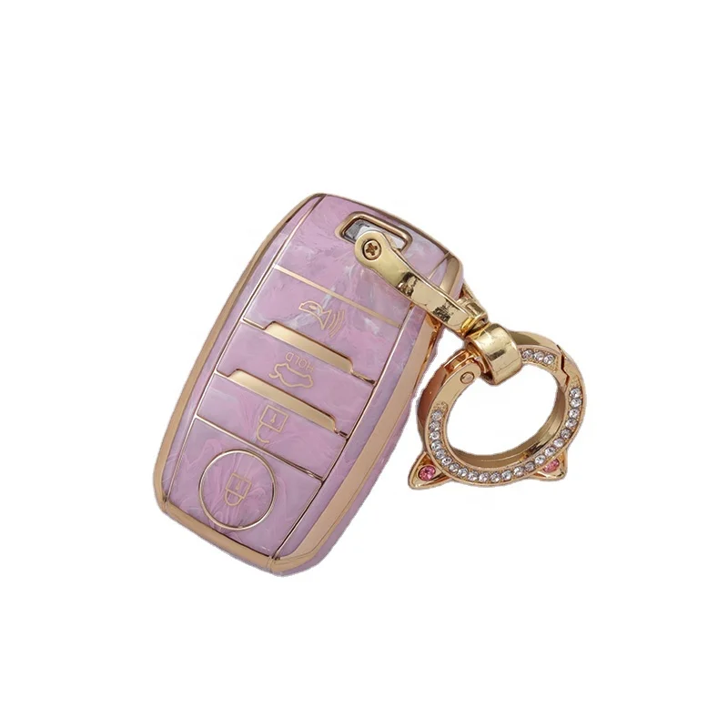 Car Key Cover for Kia Optima Sportage Cerato Rio Sorento K5 K3,4 Buttons TPU Car Key Case Cover,Soft TPU material car key cove