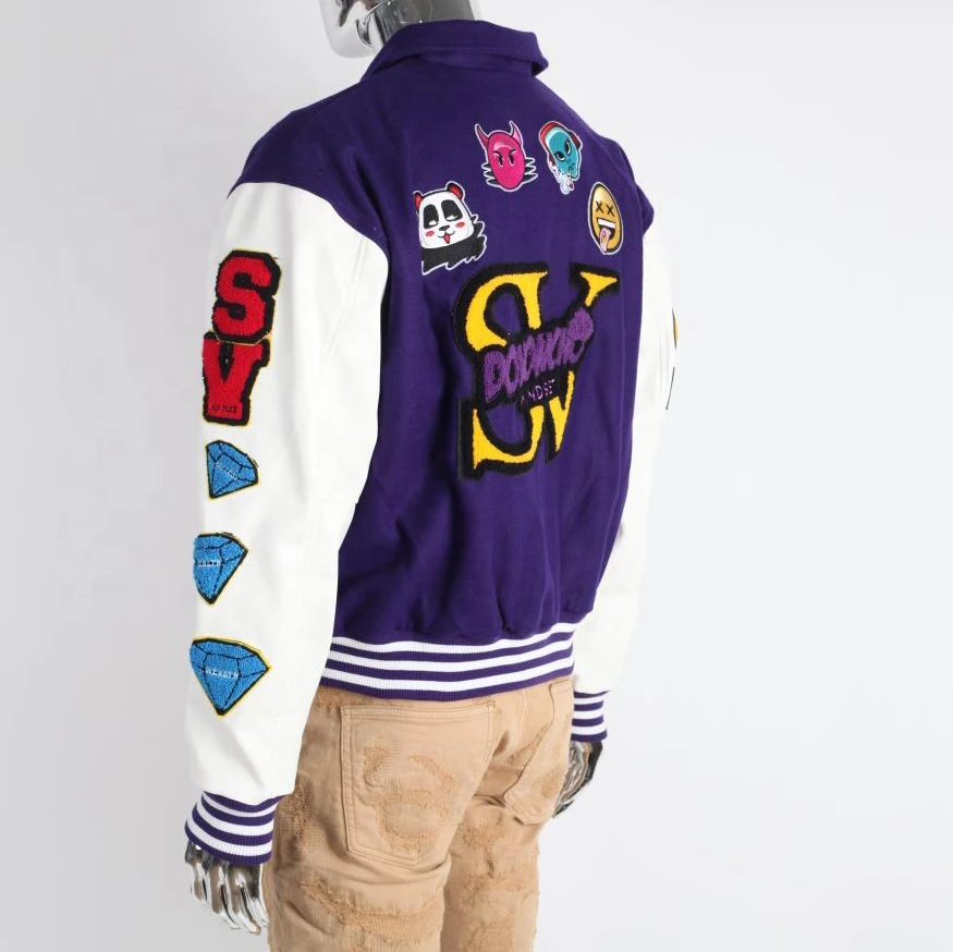 custom logo designer baseball riding jackets men varsity letterman jackets