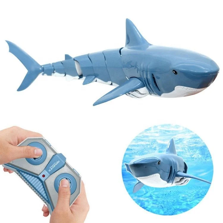 Wholesale High Quality Electronic Swimming Water Spray Simulation Shark Model Remote Control Shark Diving Toys
