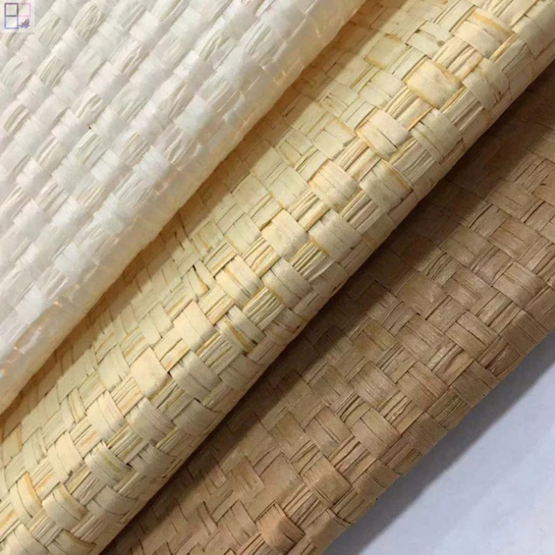 High end natural grass material non-woven grasscloth wallpaper for hotel