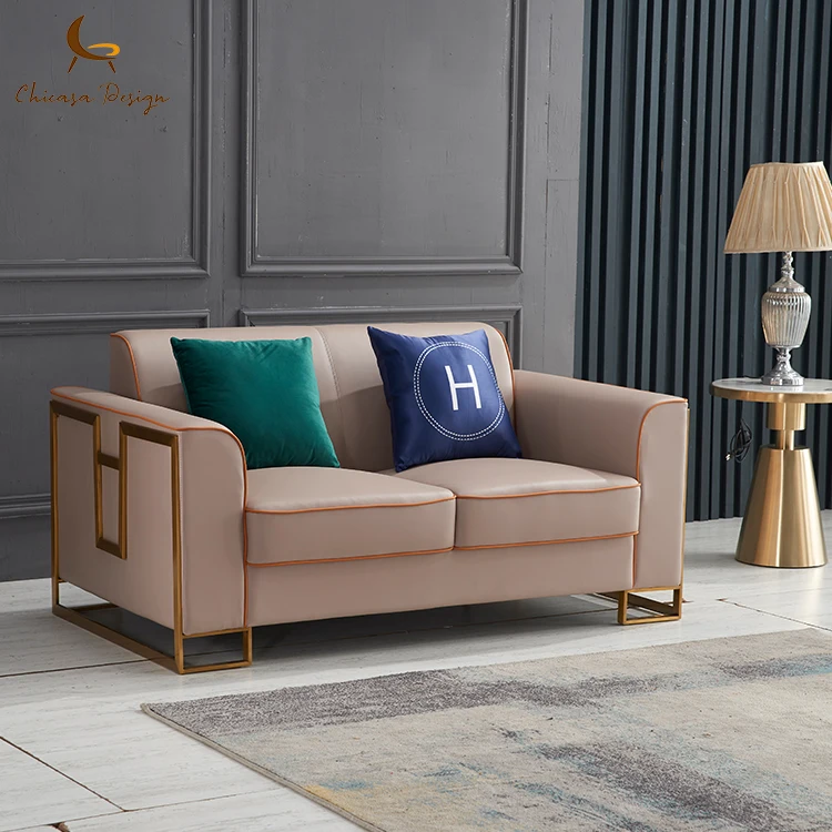 Modern Nordic Faux Synthetic Leather Sofa Modern Design Living Room Furniture Sofa Set