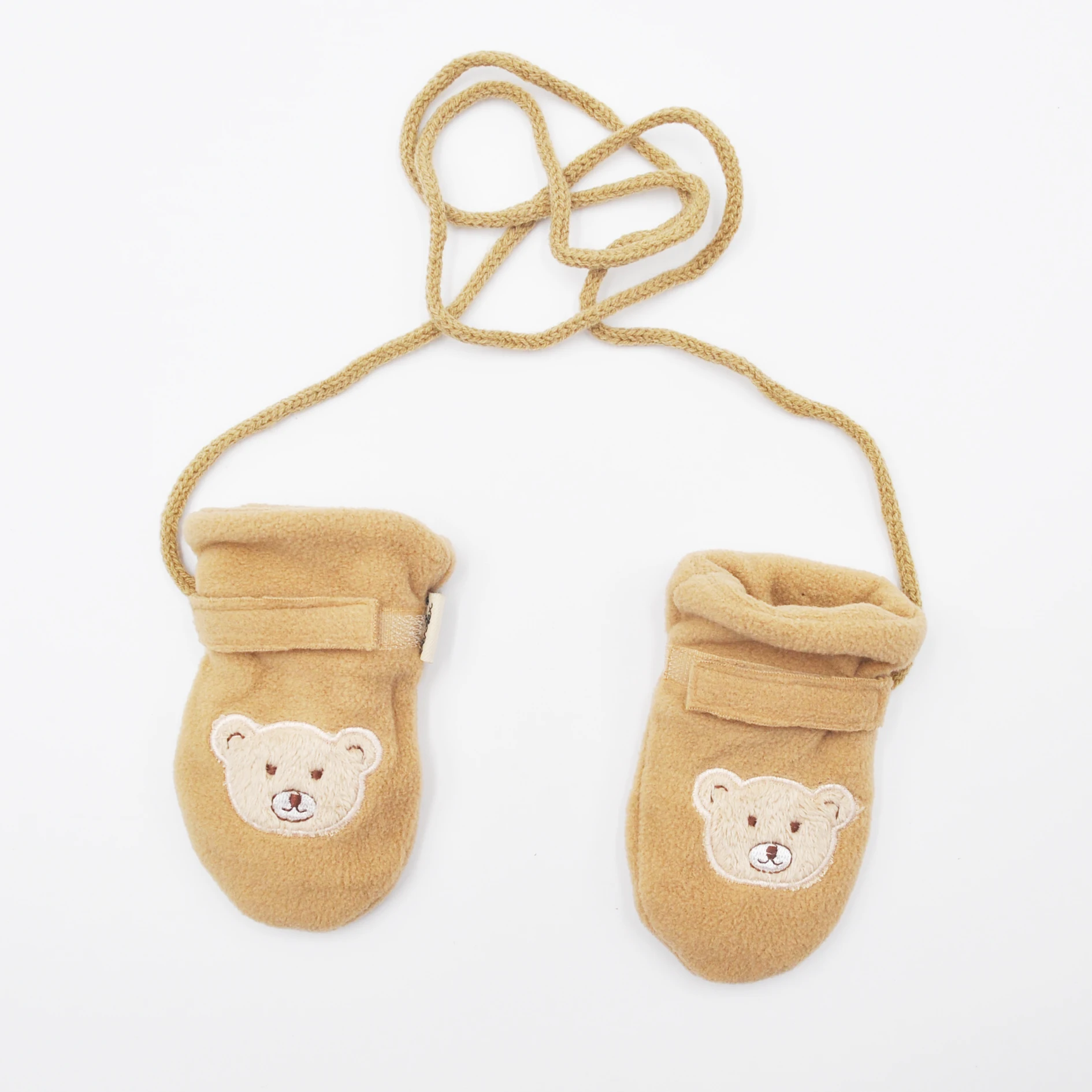 Wholesale Custom Logo Winter Acrylic Knitted Baby Glove Finger Mittens Kids Mittens For Baby