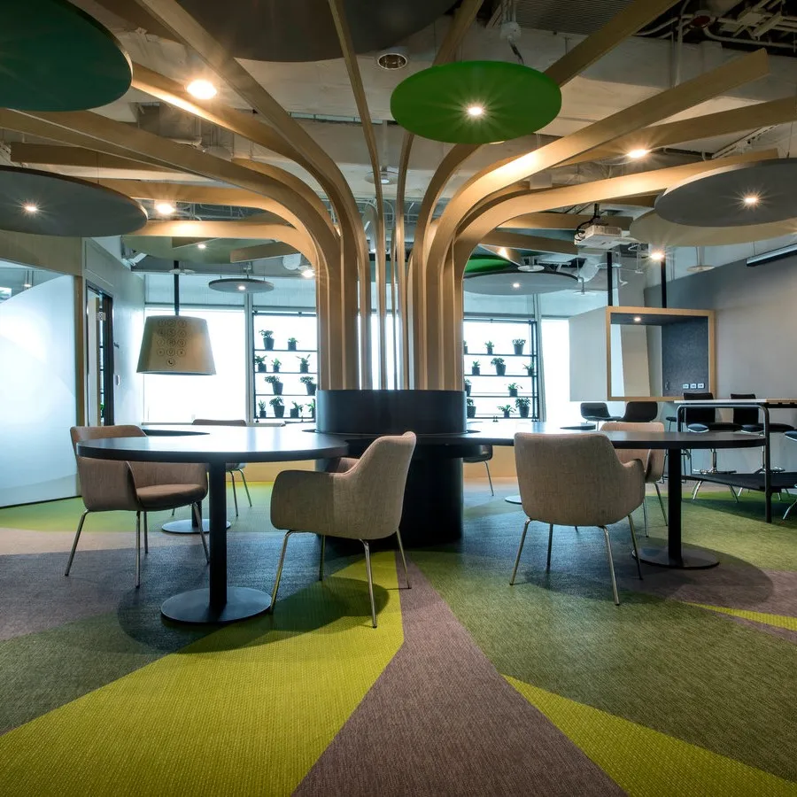 Interior Design Pvc Woven Vinyl Floor Tiles