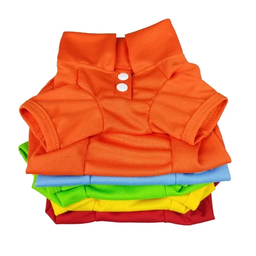 Wholesale Pet Clothes Spring Summer Dog Polo Shirt Candy Color Dog T-shirt for Small Medium Sized Pets