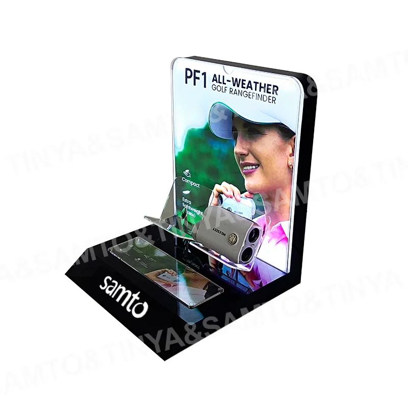 Custom Logo Cosmetic Display Countertop Acrylic Perfume Bottle Display Acrylic Plastic Makeup Display Stands