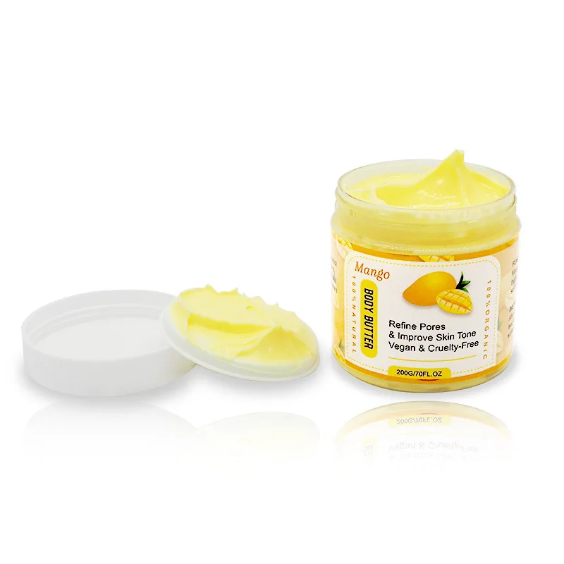 200g Mango Body Cream Lightening Shea Butter Body Butter Natural Ingredients Free Vegan Moisturizer Shea Butter for body
