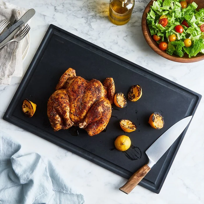 Custom Logo Organic Wood Epicurean Deep Side Handles Cutting Board Kitchen Pine Wood Fiber Chopping Board Set With Juice Groove