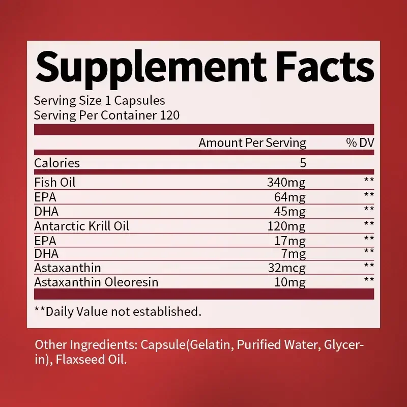 OEM Natural Healthy Supplement Astaxanthin Softgel Capsule