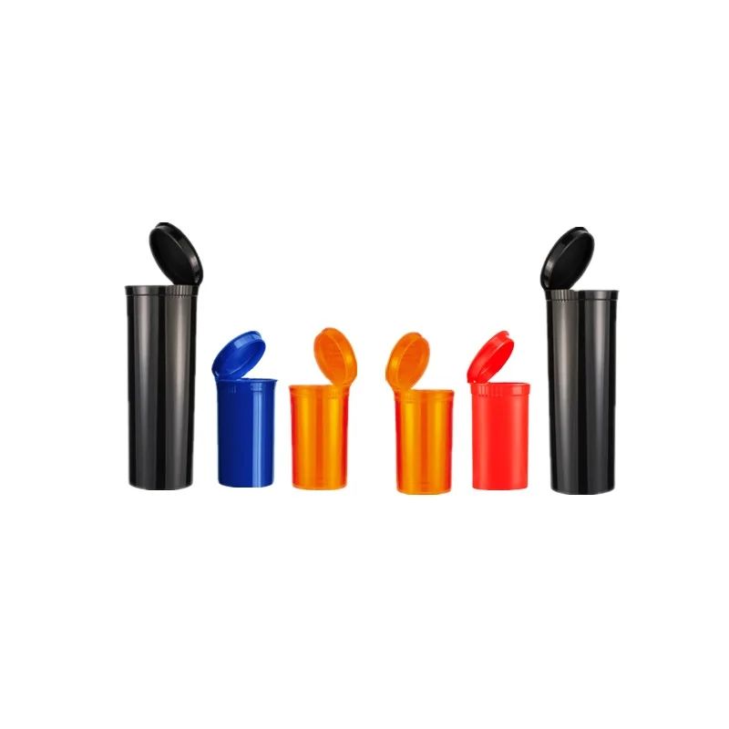 13 19 30 60 90 120 Dram Colored Plastic PP Pop Top Container lid Vial Child Proof Cap Smell Proof Pill Bottles Pop top