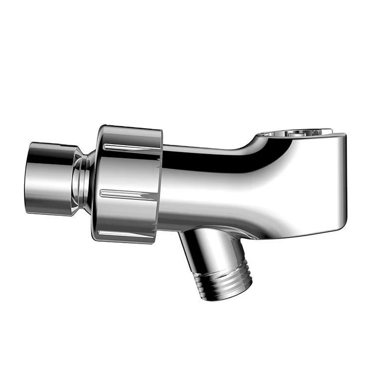 Adjustable Shower Arm Bracket Handheld Shower Wall Mount Bracket with Hose Outlet for Showerhead