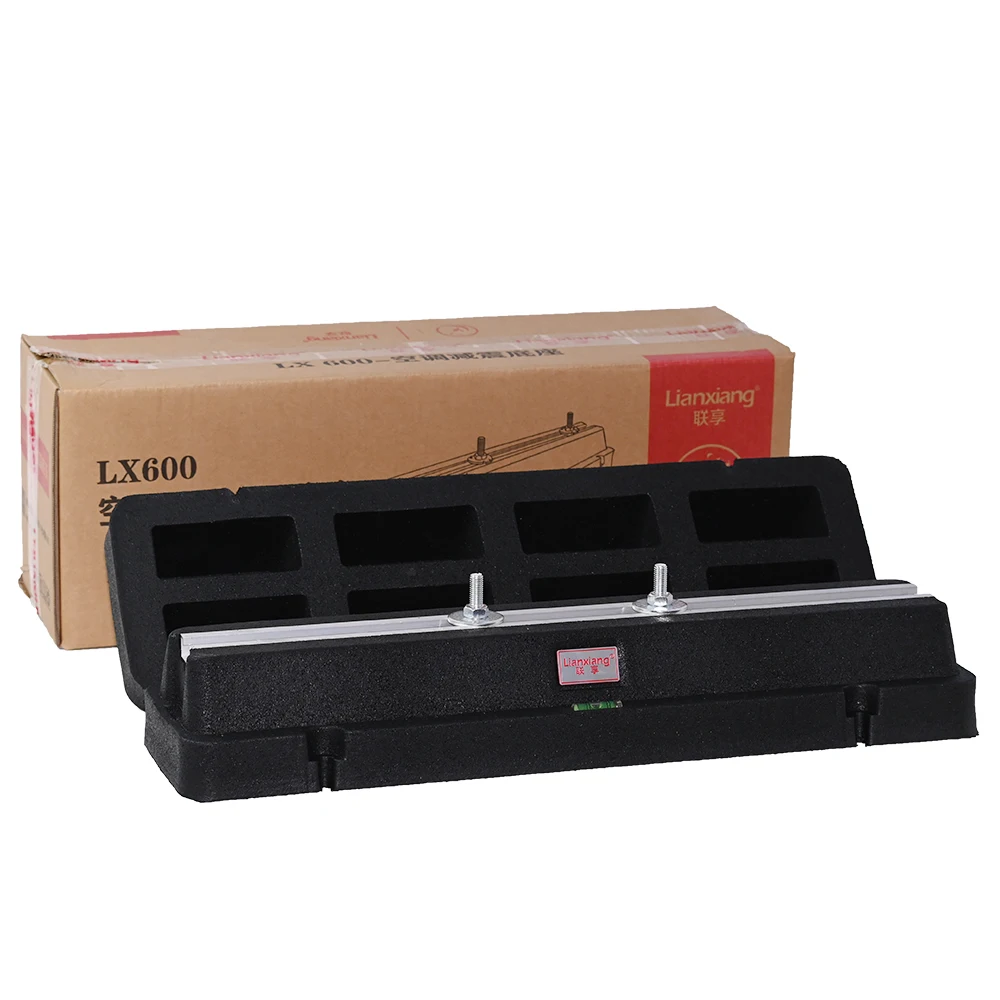 Aluminum Sliding Rail Air Conditioner Vibration Reduction Bracket Rubber Stand Support Washers Bolts Nuts Basement Application