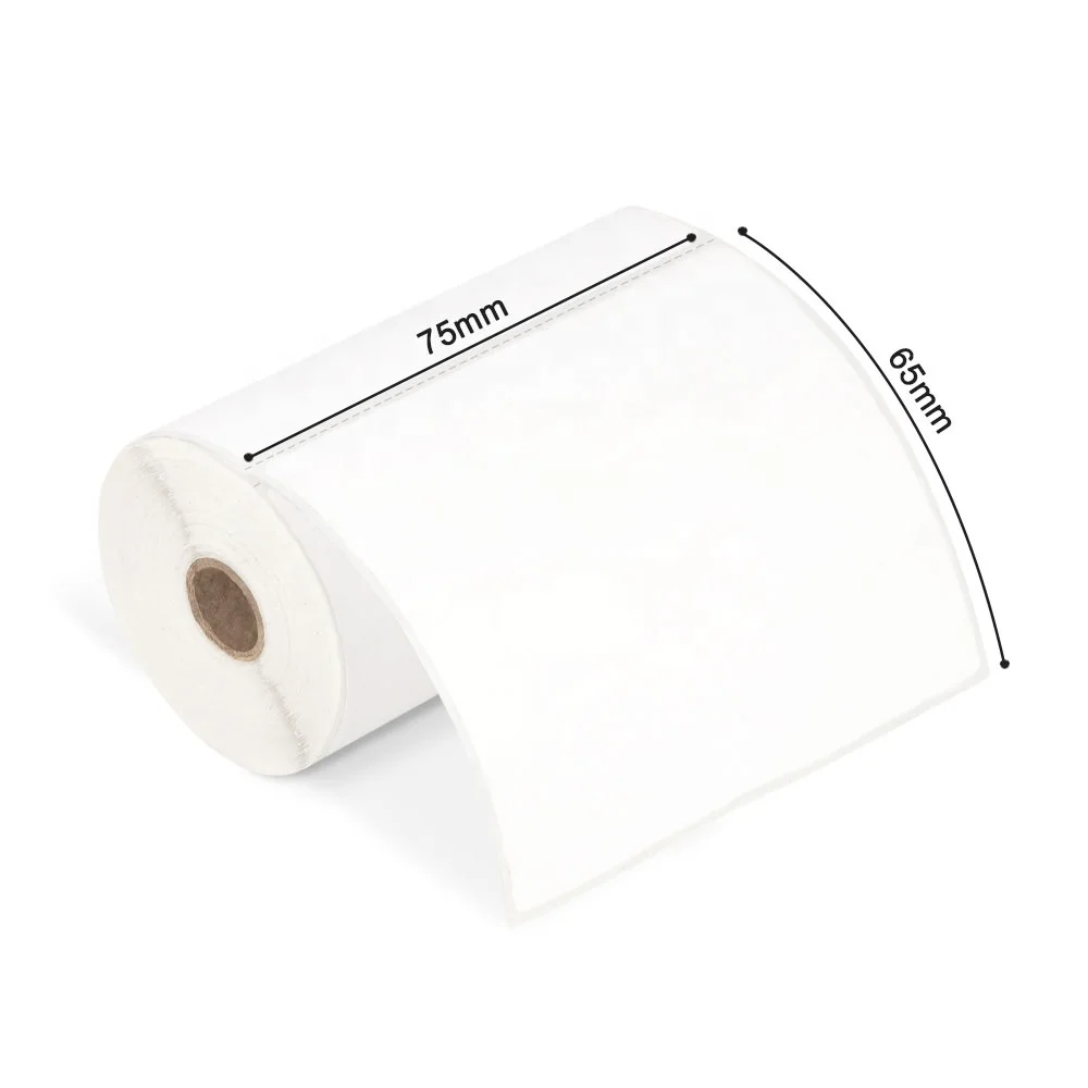 75X65mm 72g Waterproof Thermal Printer Label Thermal Label Paper Roll Thermal Paper Stickers Shipping