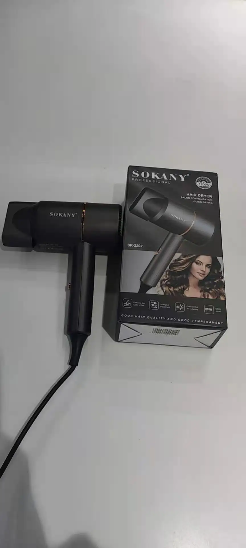 Professional hair dryer hot air style with nozzles blow dryer building hot cold air speed   adjust styling tool