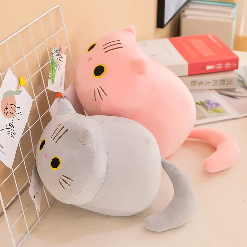 Stock Hot Selling Cat Pillow Plush Doll Cute Cat Can Add LOGO Dolls Can Be Customized Plush Toys Pillow.