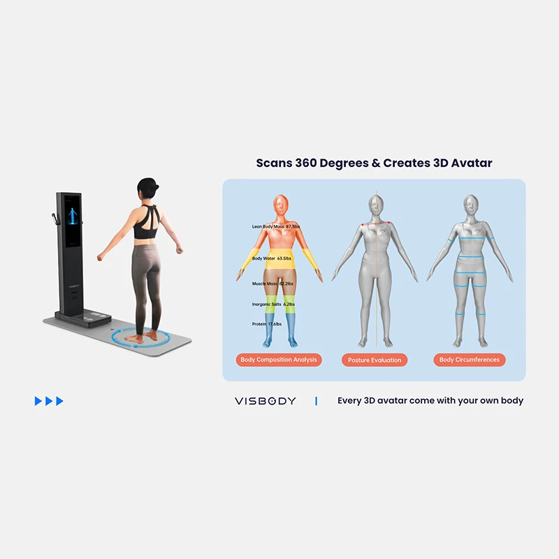 2021 Visbody 3d body analyzer scale body posture analyzer full body health analyzer