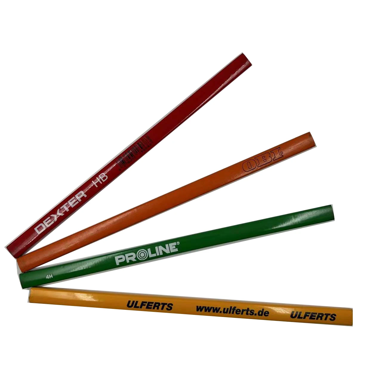 Standard Pencils Colorful Blue Black Yellow Carpenters Octagonal oval tetragon HB 4H Carpenter Pencil For Builder Woodwork