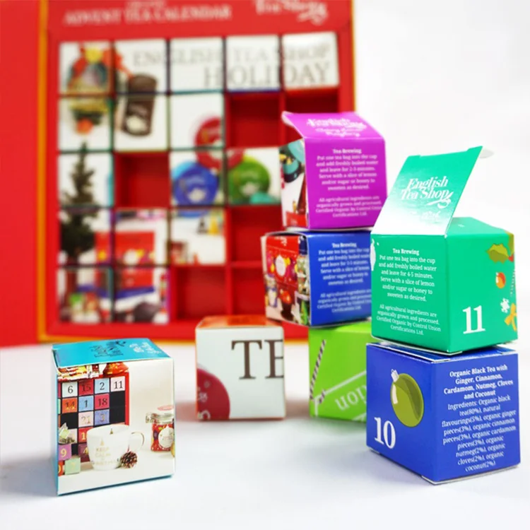 custom beauty christmas countdown felt box a day advent calendar