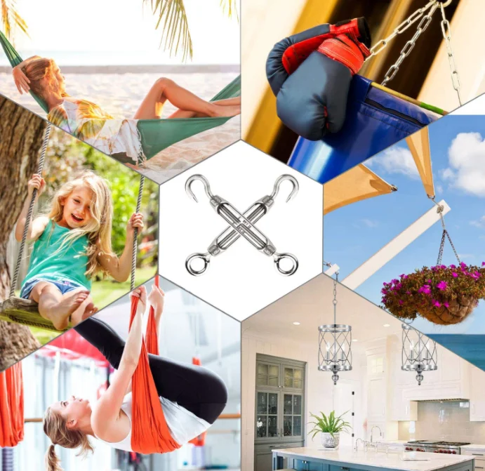 Сверхмощный Трос Натяжные Кабельные перила комплект 304 нержавеющая сталь крюк для стяжки