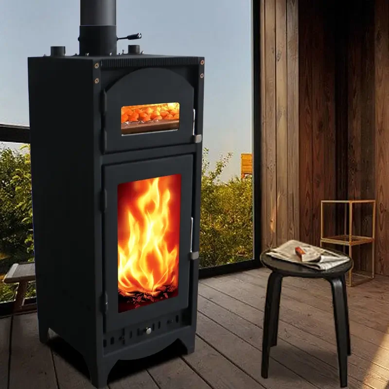 Wood Heater Cast Iron Fireplace Burning Stove Fireplace For Indoor Living Room