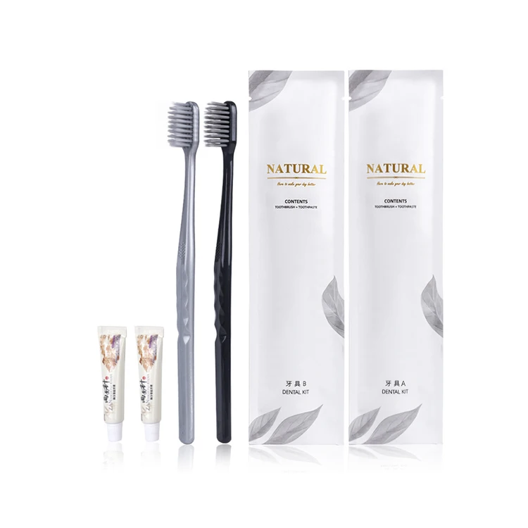 S&J Classical White Black Hotel Disposable Bathroom Amenities Set Dental Set Soap Toiletries