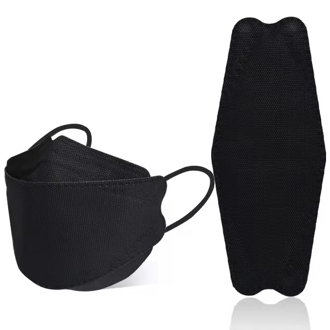 GBLB Adult Black Disposable Kf94 Fish Mask Fashion 3d Willow Type Protection Facemask Wholesale Multi Colour Child Kf94