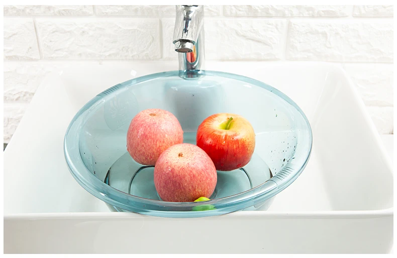 household strong durable colorful round shape kitchen bathroom cleaning baby hand plastics washing basin water basin