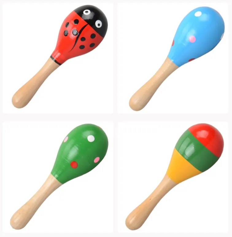 Baby Wooden Rattle Musical Baby Children Shaker Kids Development Toy Gift Sand Hammer Small