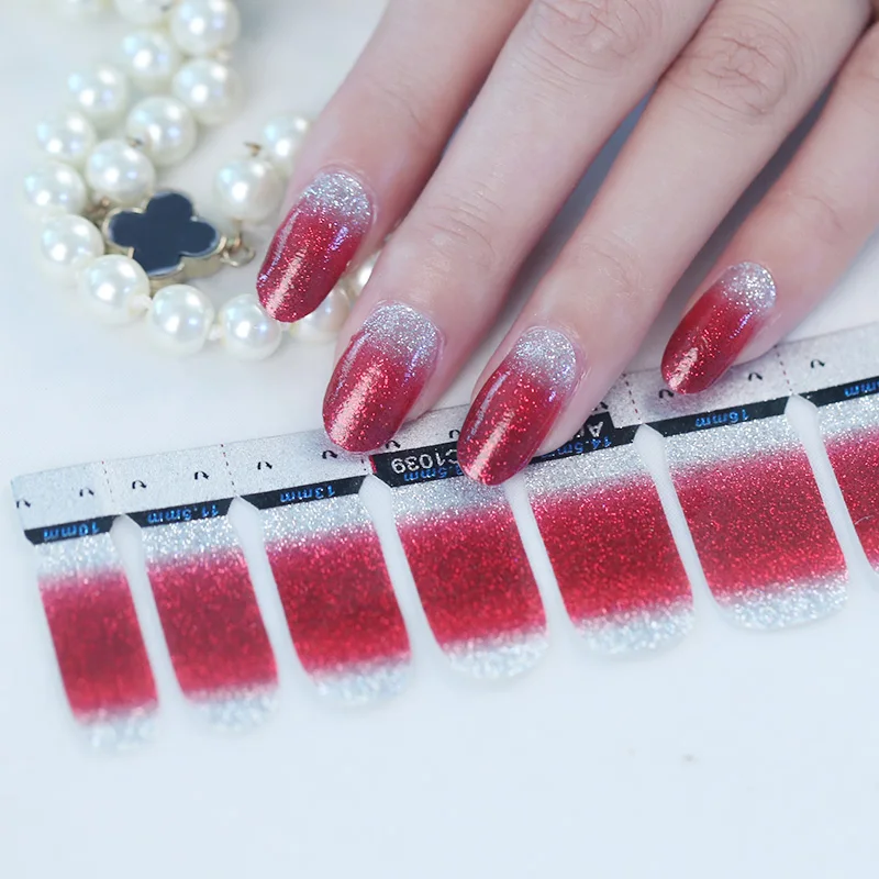 Amazon popular 14 sheets nail polish sticker nail wraps