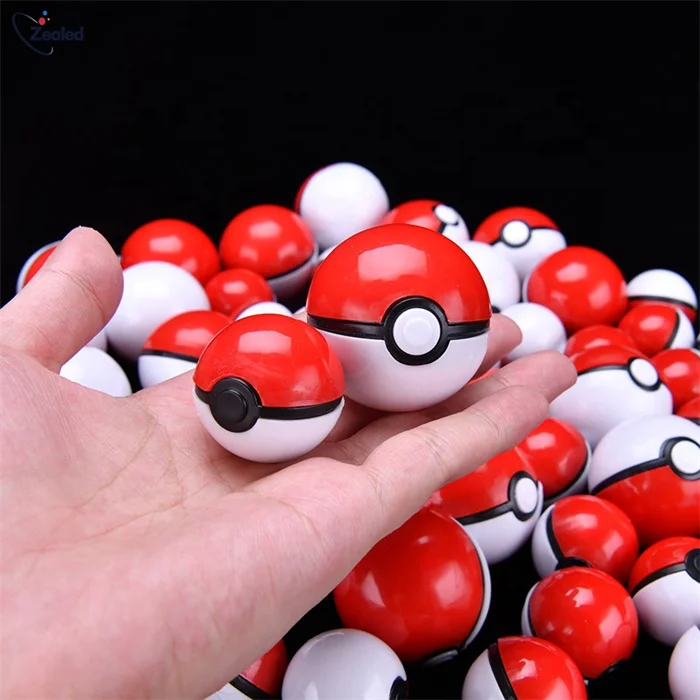 Zealed Popular Toy Wholesale  3.4 5 7cm Capsule Toys 5 cm Plastic Pikachu Poke mon Ball With Cartoon Pokemoned Figure Toy Inside