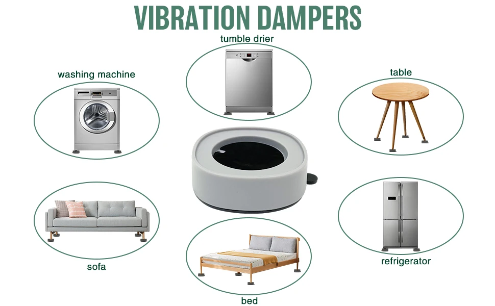 Anti Vibration Feet Pads PU Legs Slips-top Silent Skid Raiser Mat For Washing Machine Support Dampers Stand Non-Slip Pad