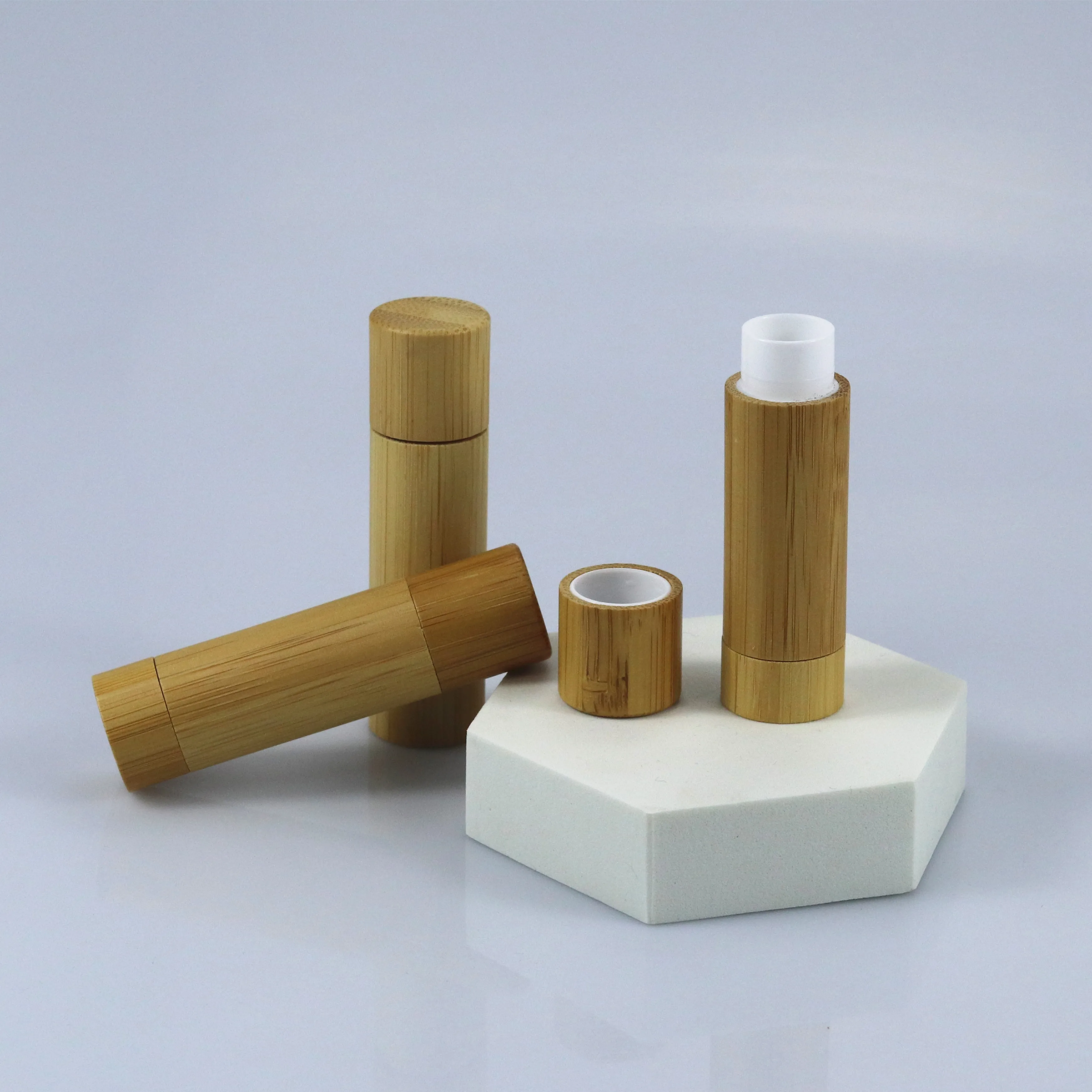 5g empty eco friendly bamboo wood lipstick tube lipbalm tube for cosmetic packaging