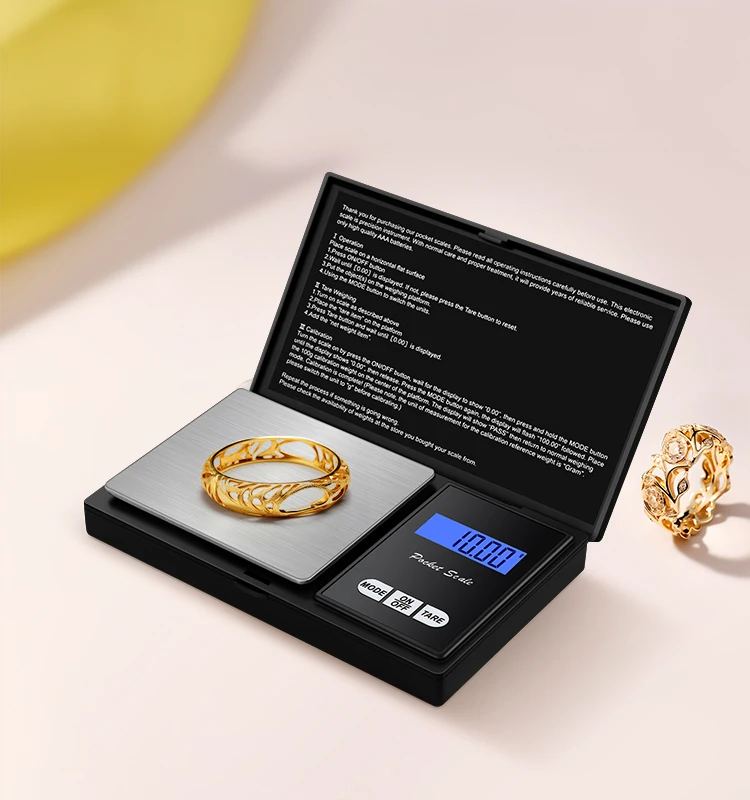 Personal 100G 200G 500G Weighing Range 0.01G 0.1G Lcd Digital Jewelry Gold Gram Balance Weight Pocket Scale