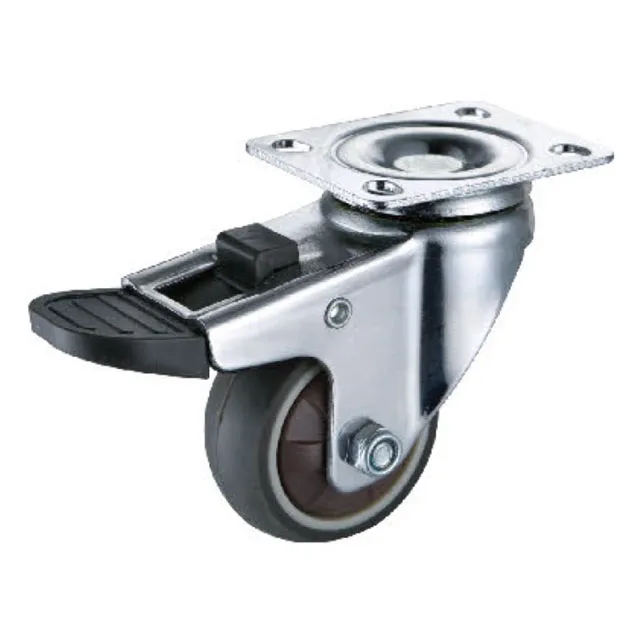 Heavy Duty Lockable Bearing Caster Wheels Swivel with 360 Degree Rotation Brakes