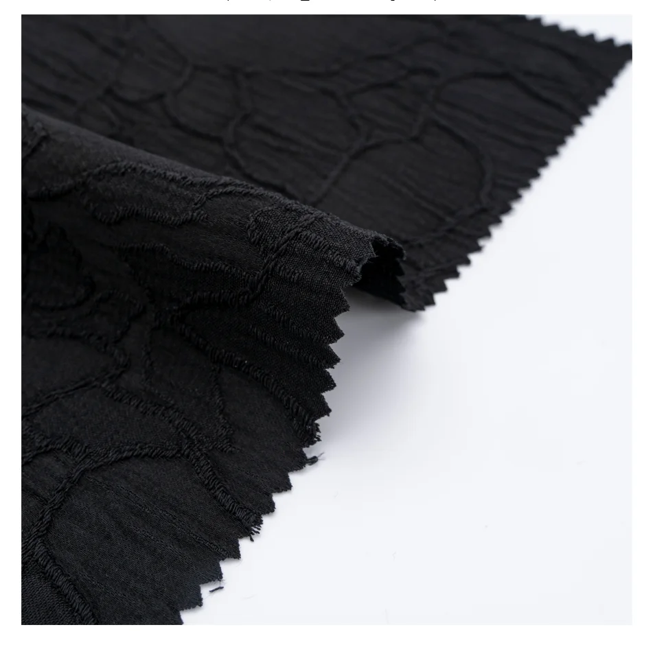 Fashionable Polyester Jacquard Material Formal Black Internt Abaya Fabric Pakistan