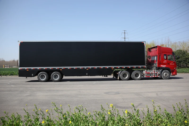 HUAYUAN 40ft*29ft full hydraulic mobile gospel crusade outreach stage semi-trailer for churches