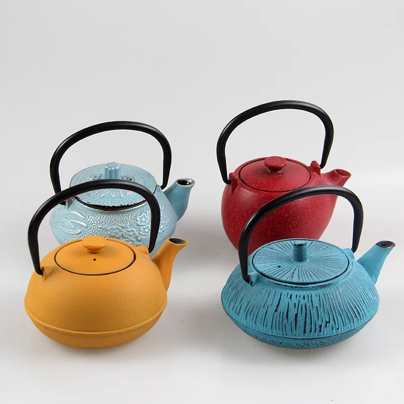 Chinese Cast Iron Snowman Teapot Coffee Gold Tea Pot And Cup Infuser Gift Set With Filter Traditional
